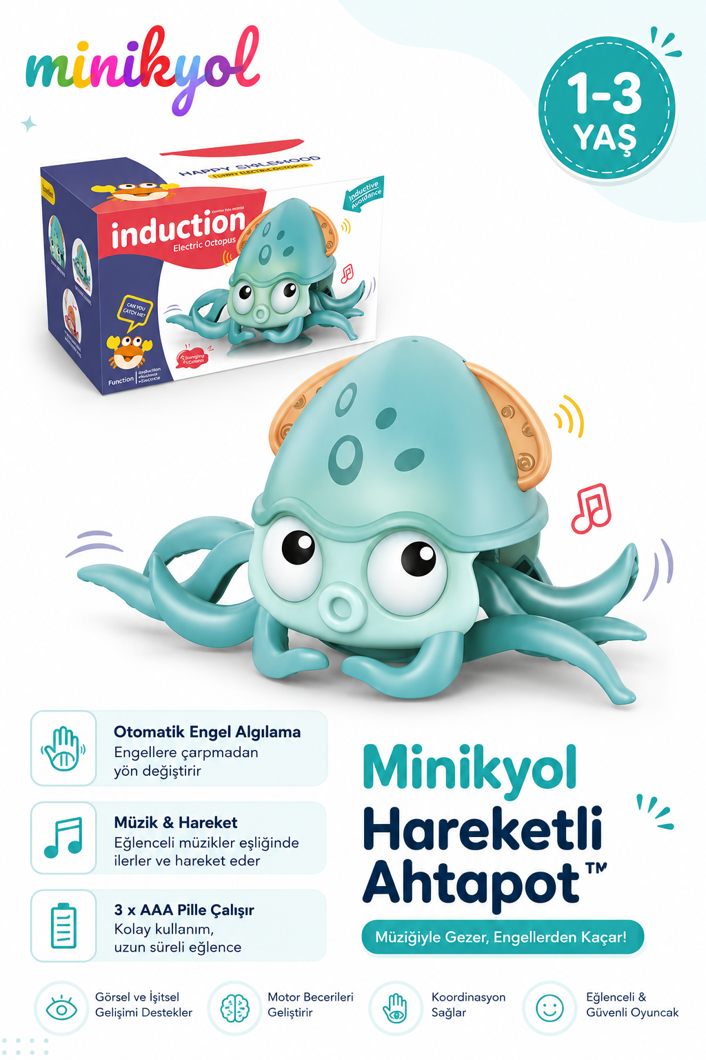 Minikyol Hareketli Ahtapot