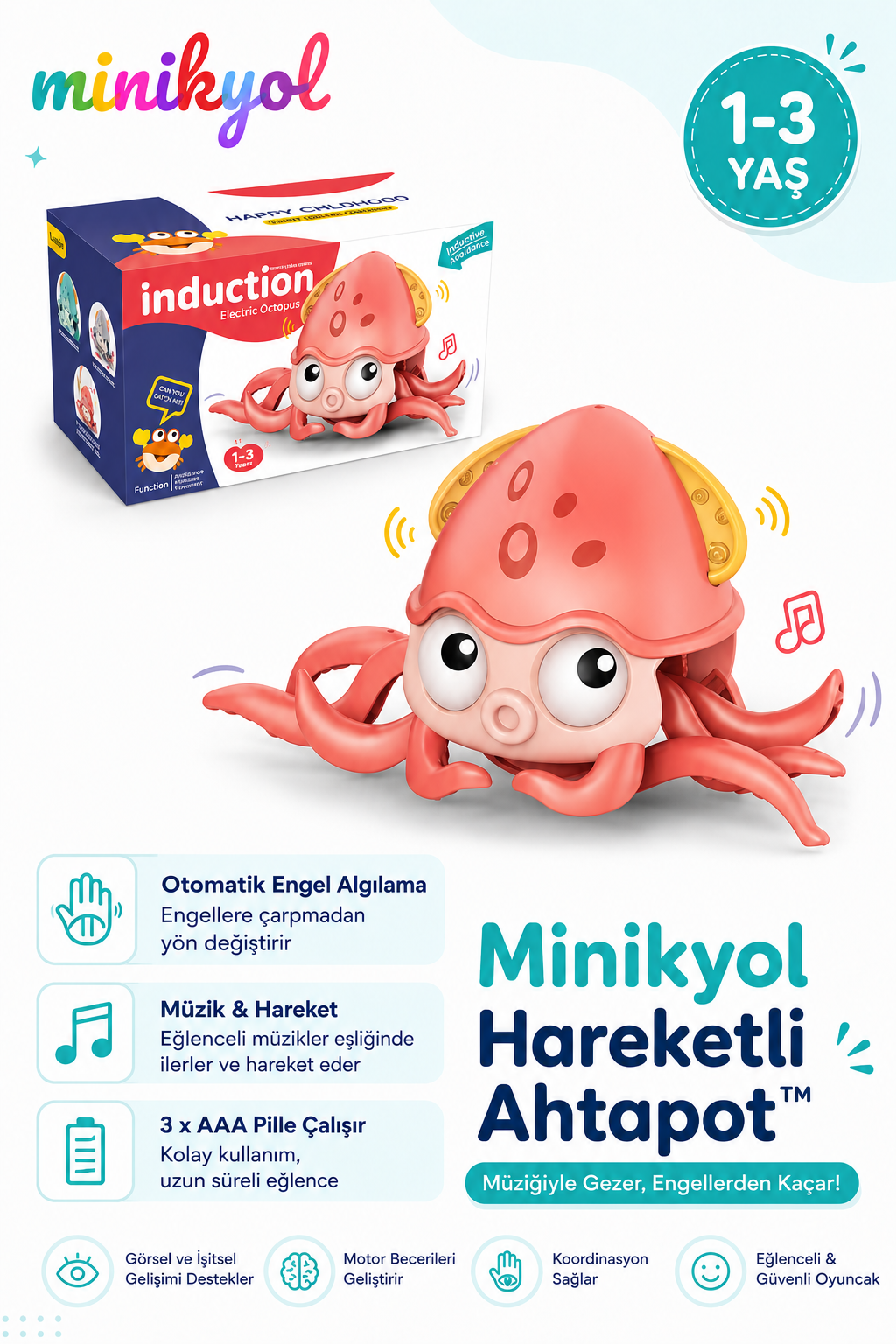 Minikyol Hareketli Ahtapot
